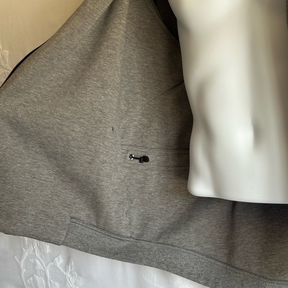 Nike Gray Hoodie W/Zip Up, Athletic, Casual, Minimalist, Soft, Streetwear - Picture 9 of 9